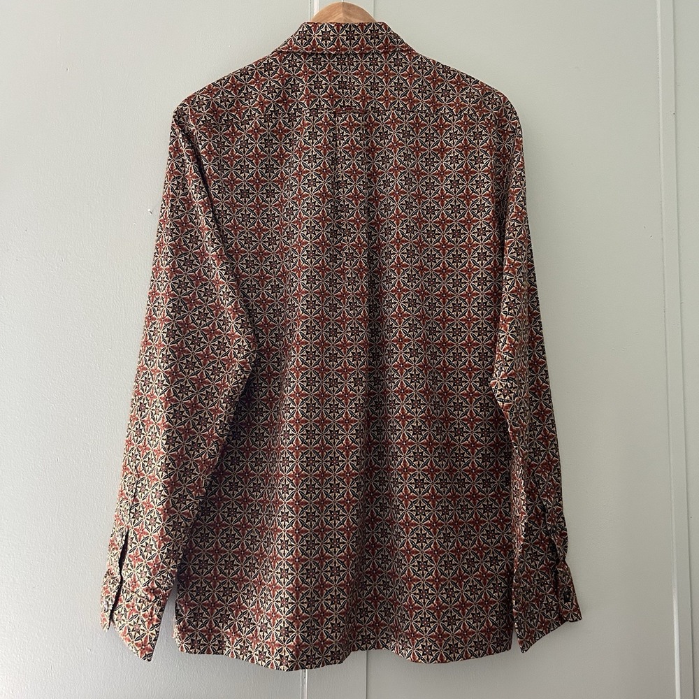 Todd Snyder Ceplok Geometric Pattern Long Sleeve Button Down Shirt Men's L - Picture 10 of 13